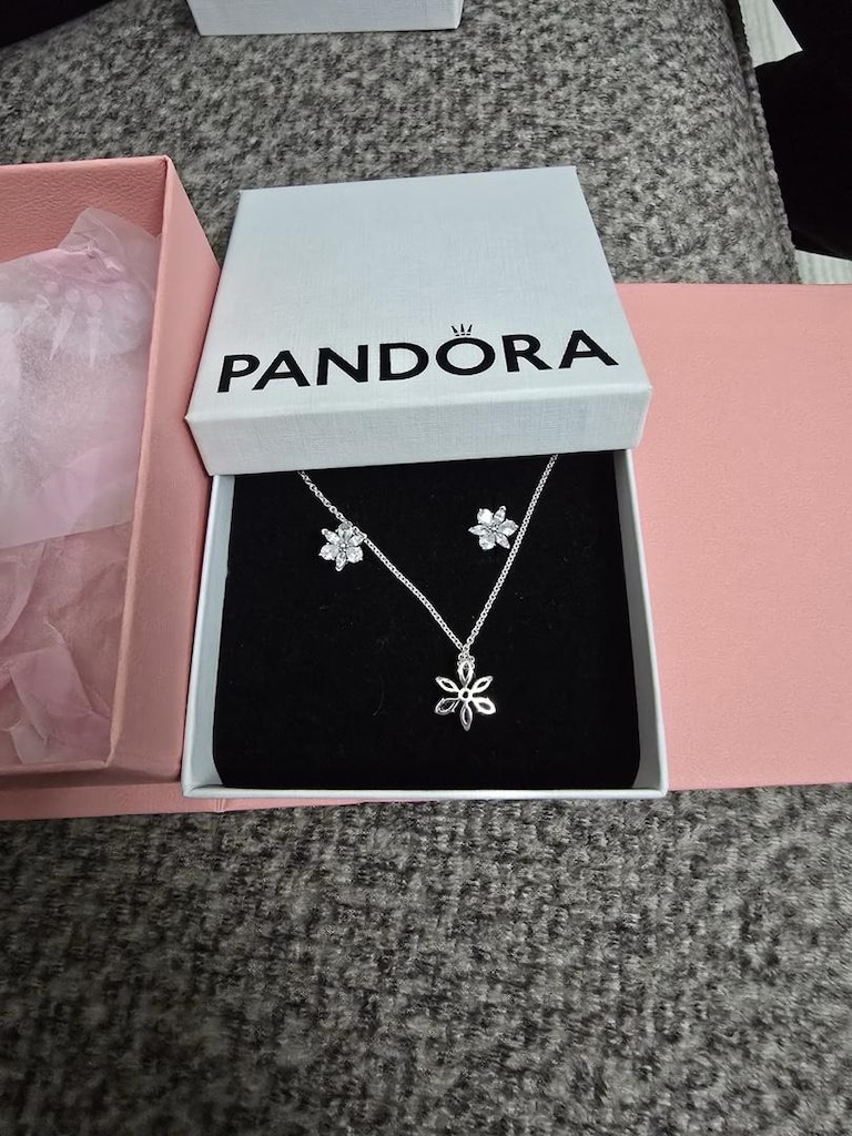 Orijinal Pandora Küpe Kolye Set - 3