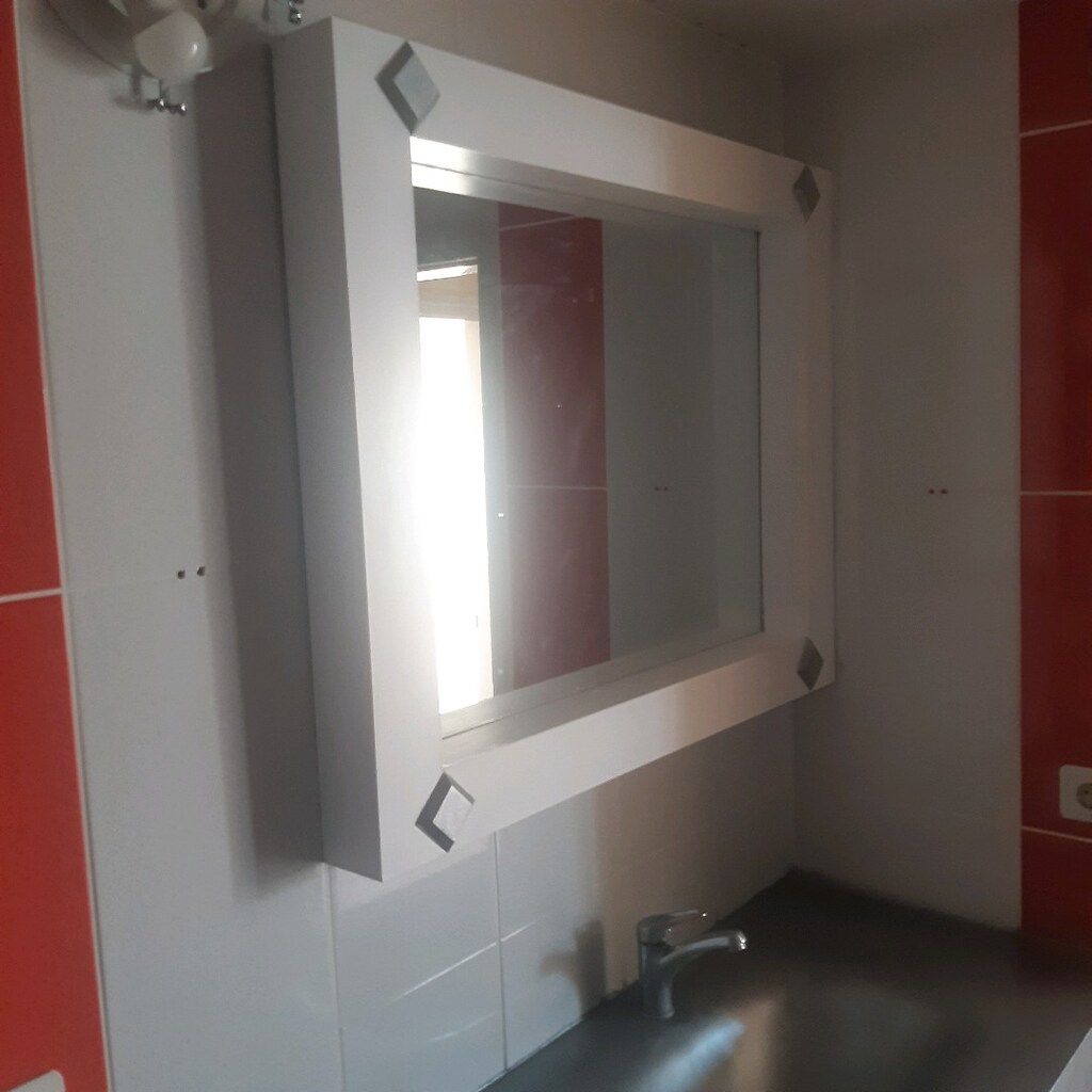100x55x84cm alt dolap ve 62×100×9 cm aynali ust Banyo lavabo dolabi - 3
