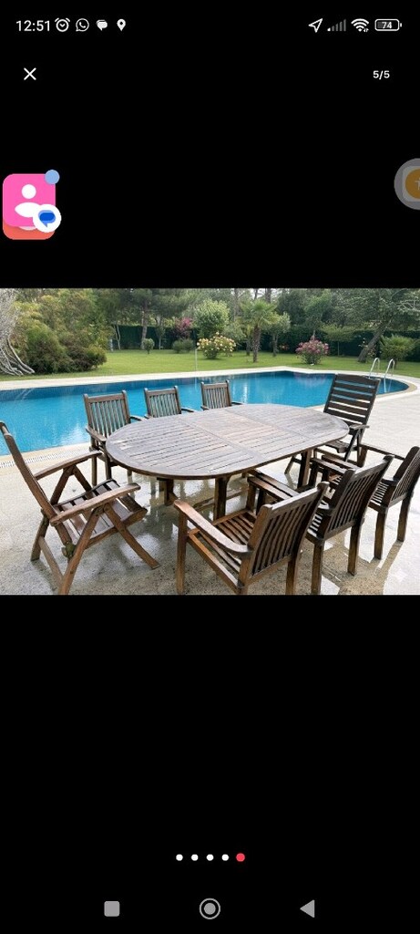 SUMMER GARDEN %100 ORİJİNAL TİK (TEAK) İTHAL BAHÇE / BALKON TAKIMI - 5