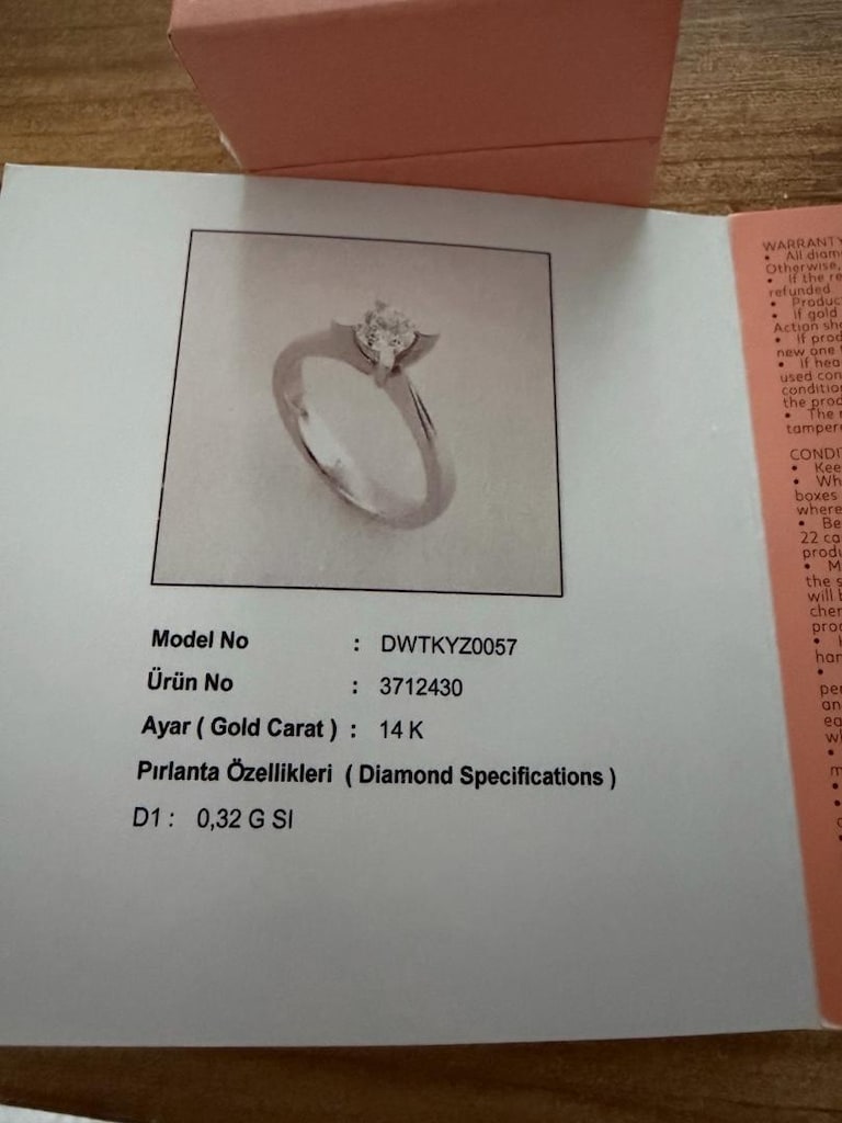 ATASAY PIRLANTA 0.32 carat G color, YARIM TUR 0.10 carat G color - 5