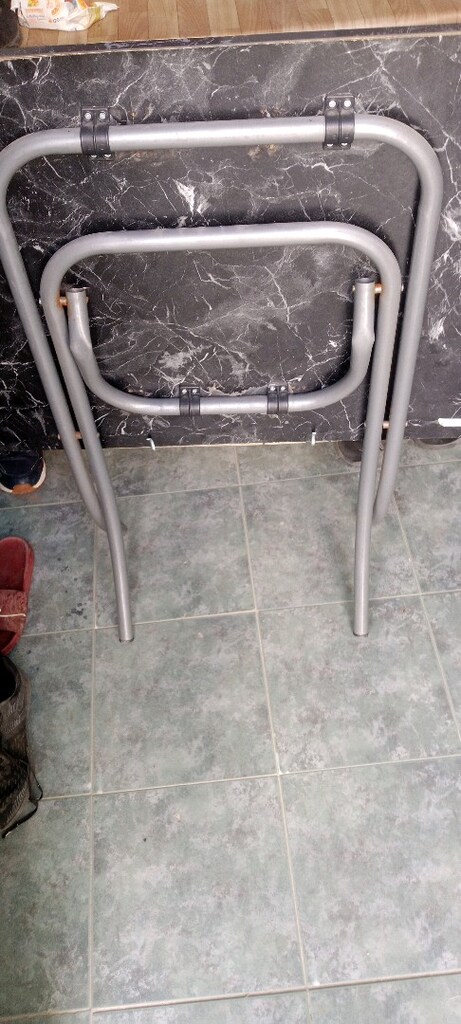 Mermer desenli katlanır masa 90x60 - 7