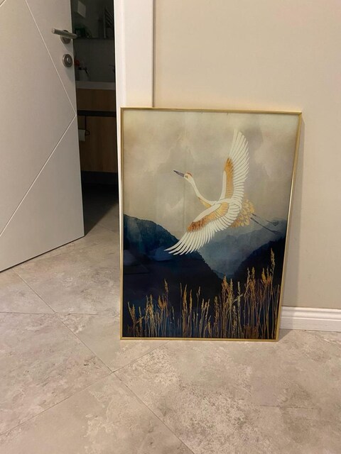 Kuş Tablo (Çerçeveli Temperli Cam 40x60)