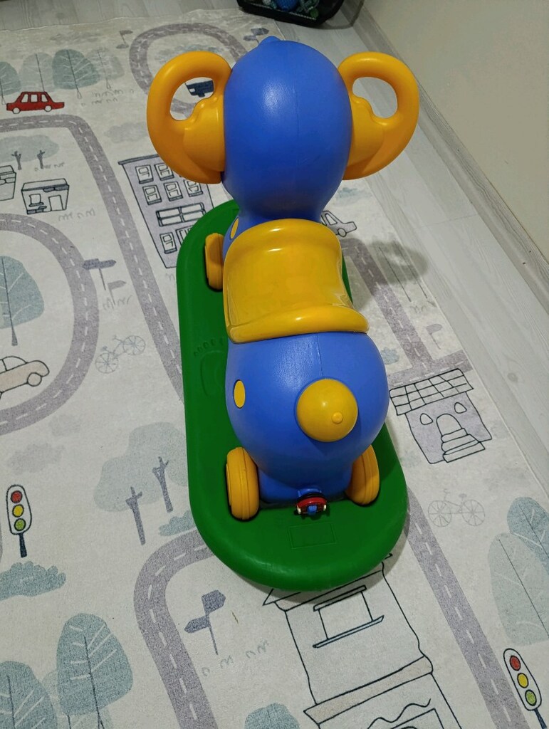 Pilsan 2 in 1 sallanan tekerlekli fil - 4
