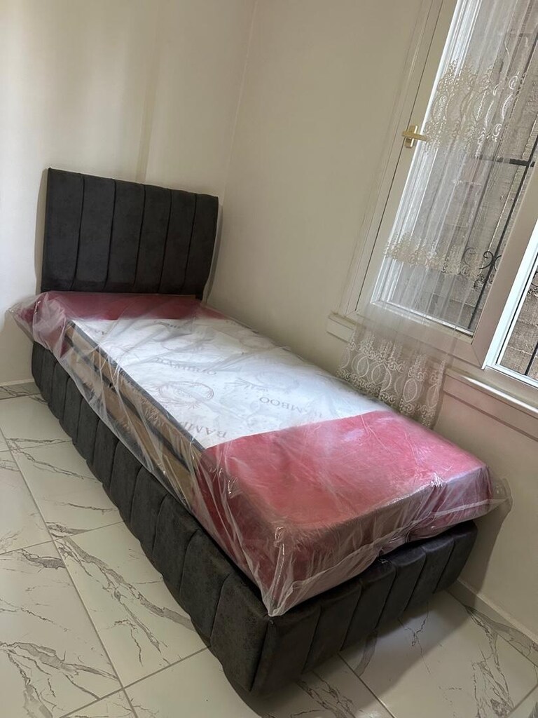 tek kişilik 90 × 190 baza başlık yatak sıfır ürün ambalajında - 2