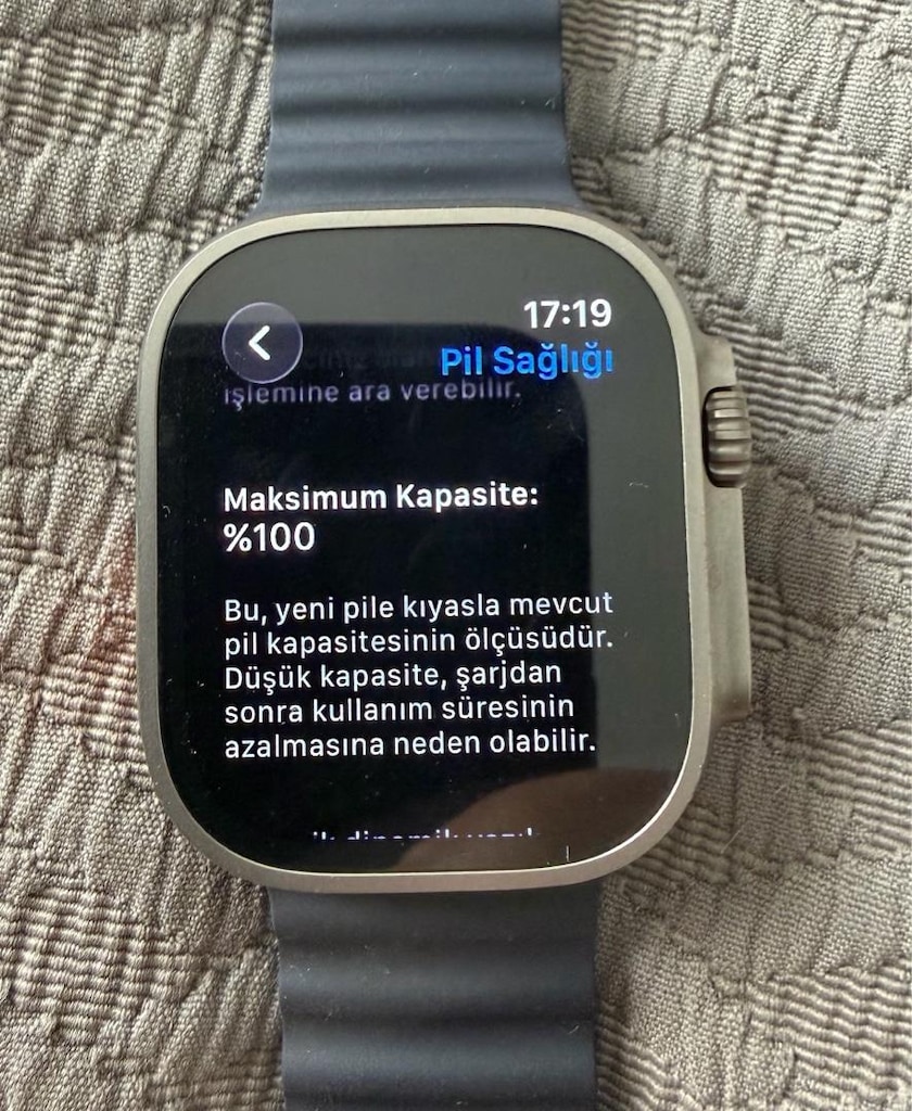 Apple Watch Ultra 2 YD pil sagligi %100 - 2