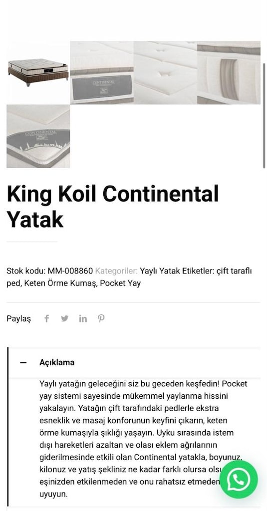 Çift kişilik yatak king koil - 5