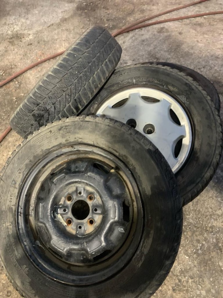 14 inç 4x98 teneke jant lastik takım - 2