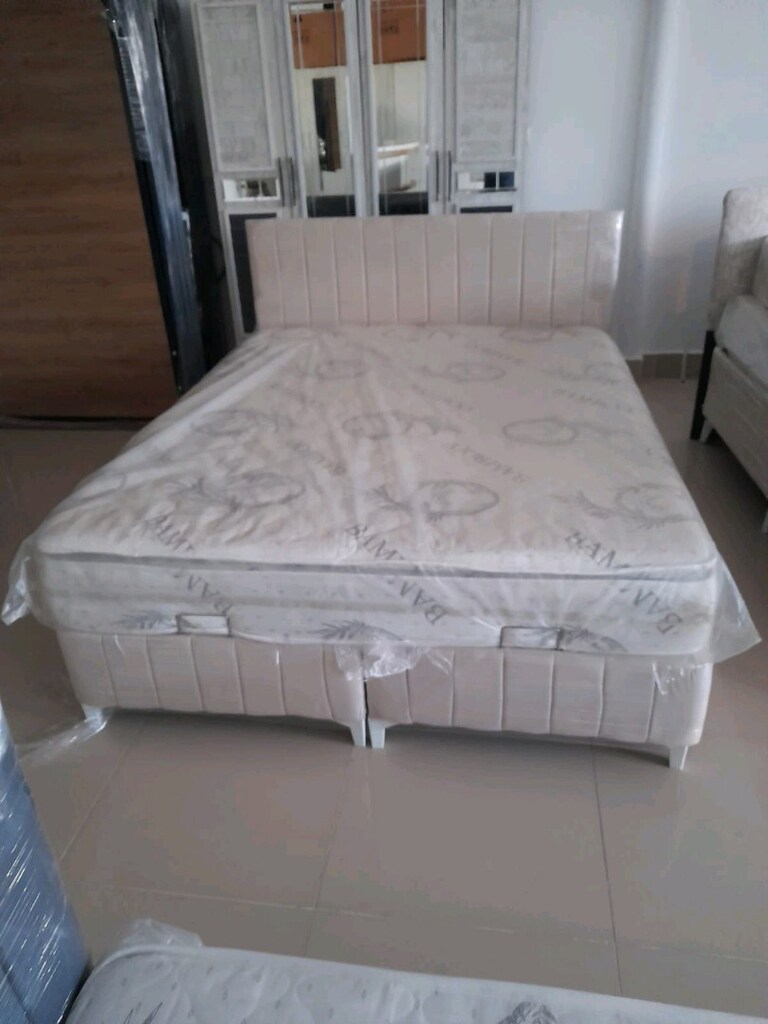 çift kişilik yatak baza başlık 3lü set - 2