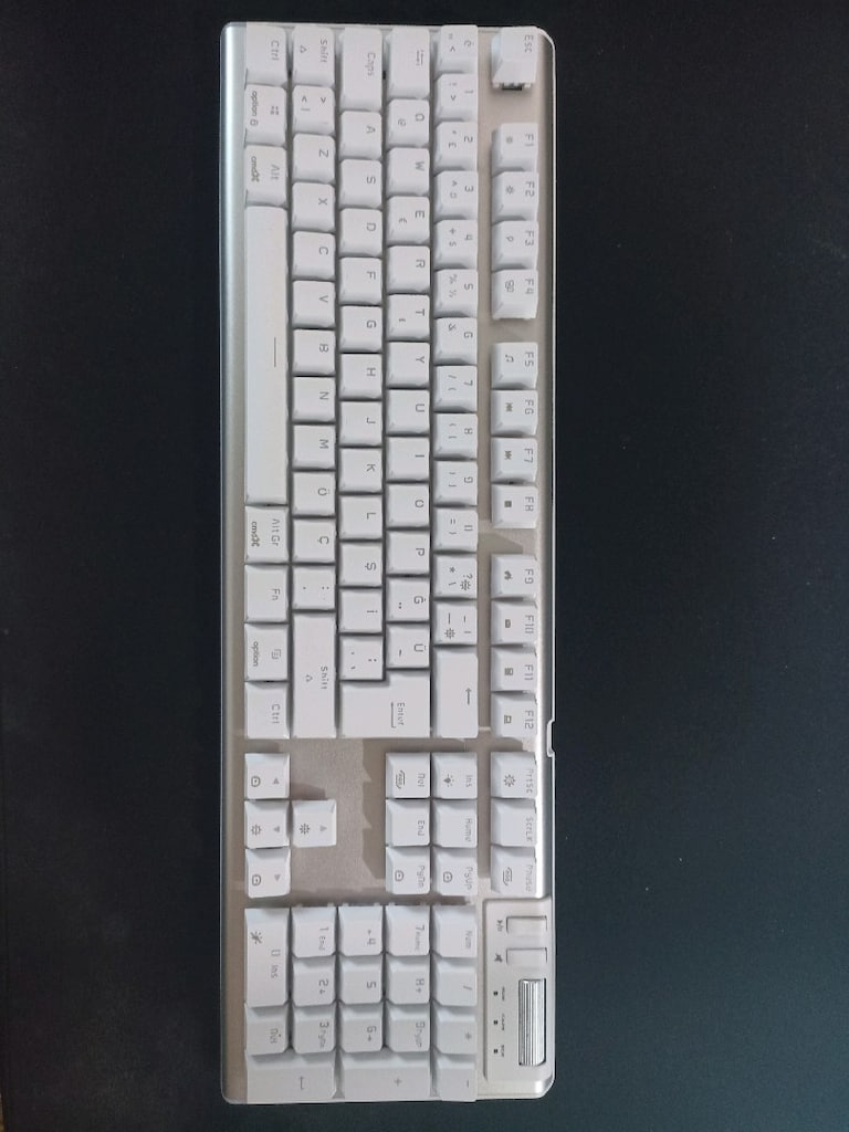 Rampage Carbon Bilek Destekli Red Switch Oyuncu Klavyesi-Beyaz - 4