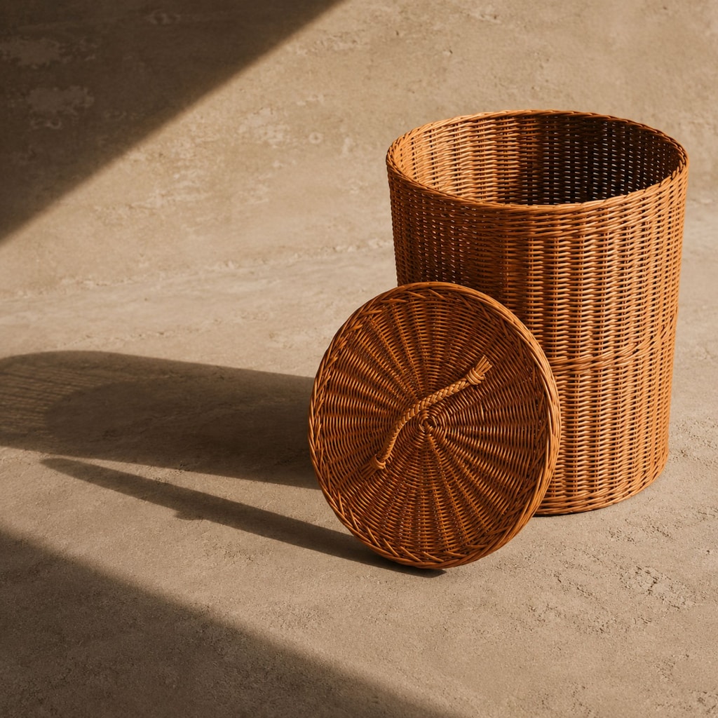 MINTY Kapaklı Rattan Çamaşır ve Organizer Sepet 35-40 cm – Sıfır - 5