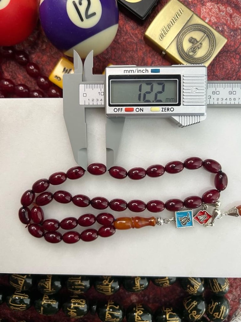 Sıkma Kehribar Tesbih - 5