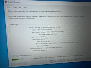 Lenovo R5 3000 seri 8/256 - 2