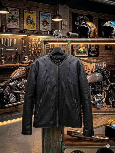 Motorcu deri ceket Vintage deri ceket