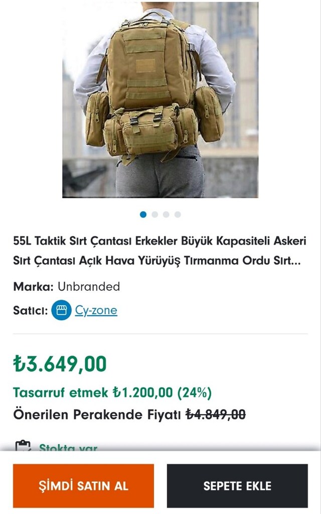 Taktik sırt çantası tactical Çanta - 9
