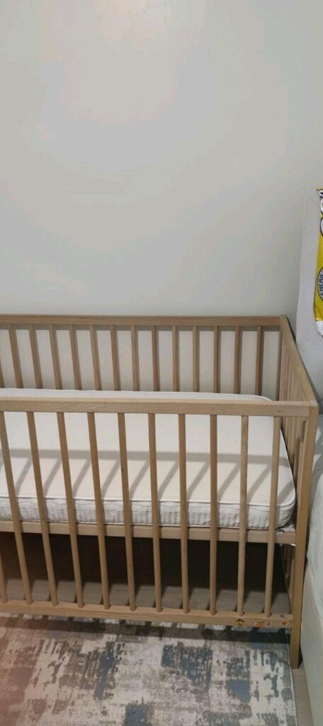 IKEA Sniglar Doğal Ahşap Bebek Beşiği ve Yatağı - Demonte Hazır - 4