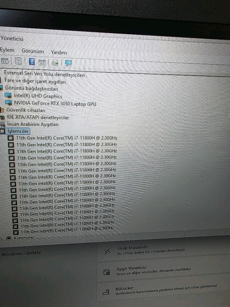 MSİ 17.3 İ7 11800H RTX3050 32GB RAM SİFİRDAN FARKSİZ - 10