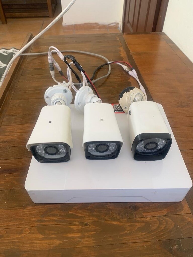 3 adet led ışıklı güvenlik kamerası + kayıt cihazı - 9