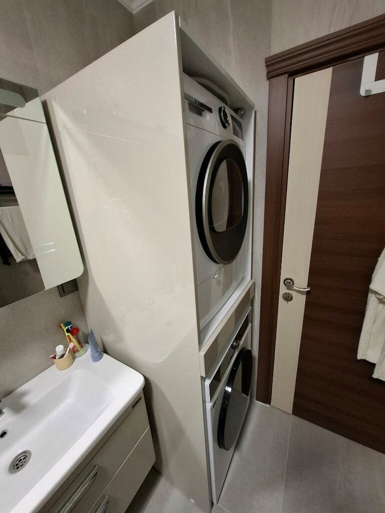Çamaşır makinesi ve kurutma makinesi dolabı (vizon renk) - 2