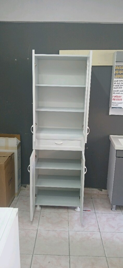 Banyo dolabı pvc sifir ürün raflj dolap Plastik - 2