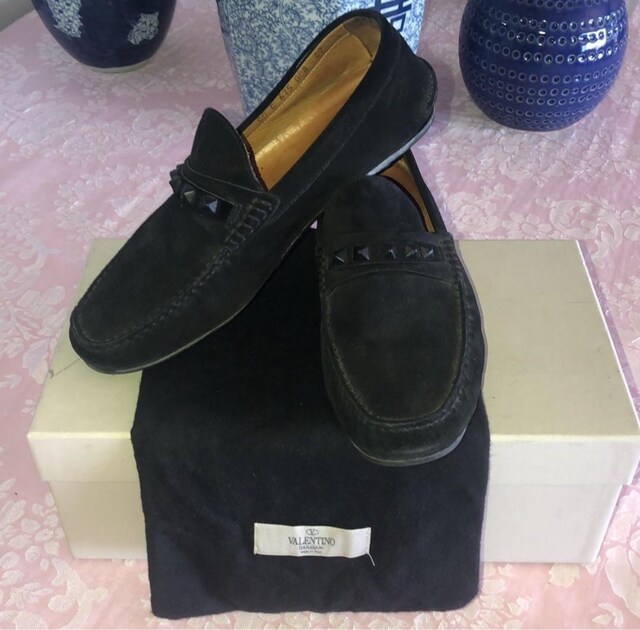 VALENTINO loafer siyah süet