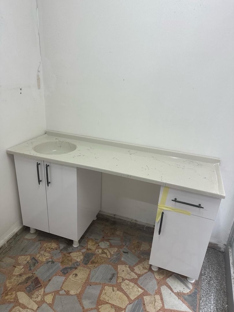 170 cm mutfak dolabı tezgah ve lavabolu