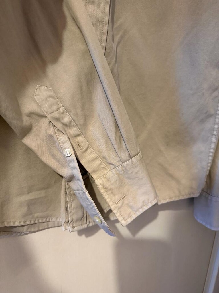 Bej Gabardin Uzun Kollu Erkek Gömlek - 3