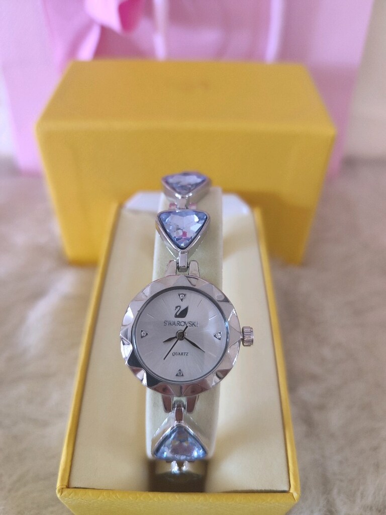 Swarovski Mavi Taşlı Silver Saat - 2