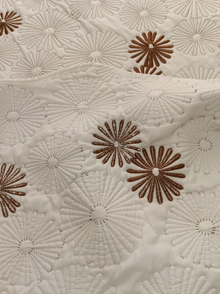Kapitone Yatak Örtüsü Çiçek Desenli - 5