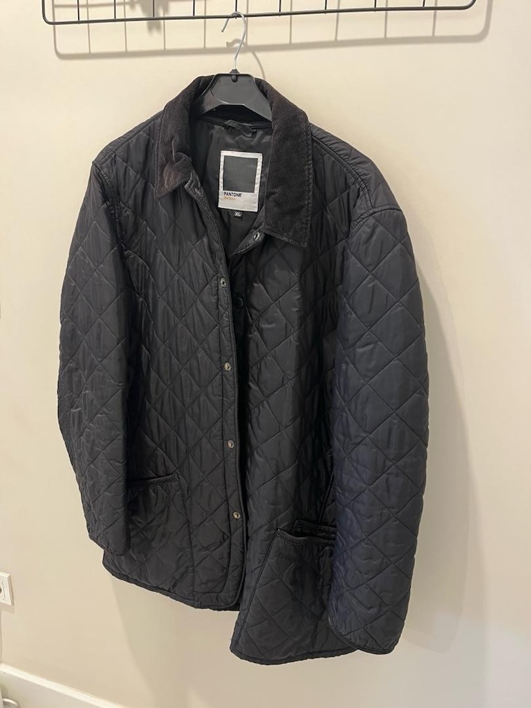 Orijinal Barbour Pantone Serisi Özel Koleksiyon Siyah Kapitone XL - 10