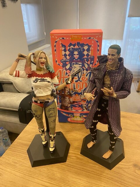 crazy toys 1/6 harley quinn ve joker figürleri