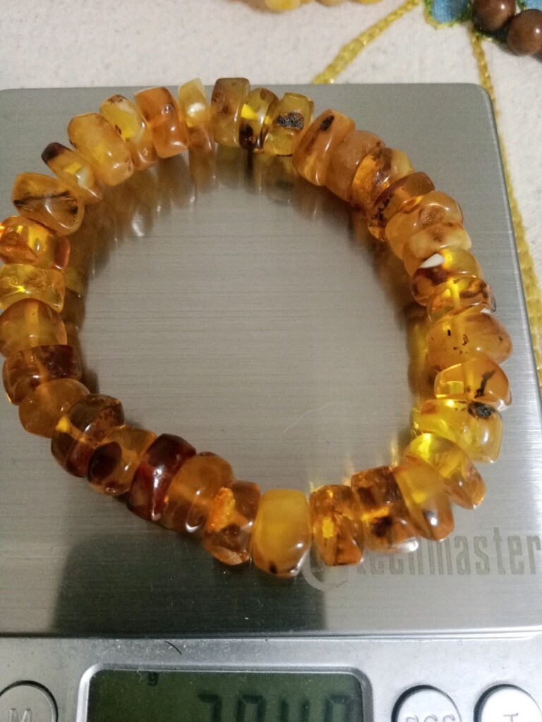 Damla Kehribar bileklik 21 cm 20 gram - 2