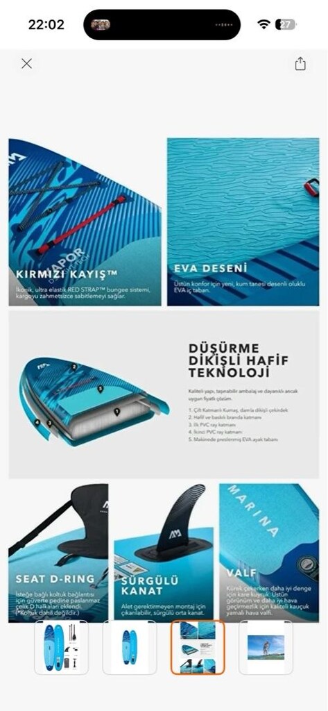 Aqua Marina Vapor 2026-315 cm şişme Sup Paddle - 2