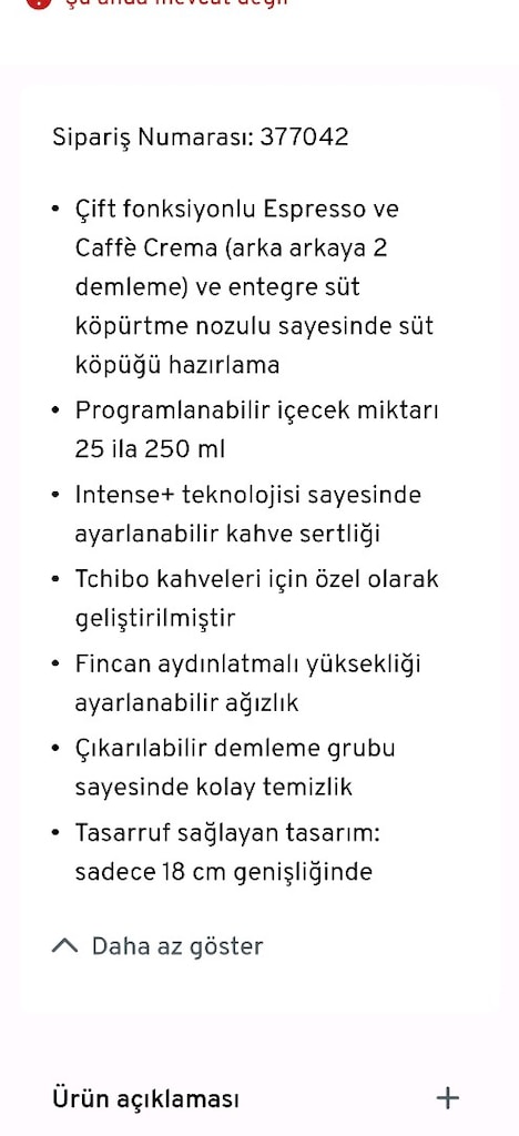 Tchibo Esperto Latte Tam Otomatik Kahve Makinesi - 10