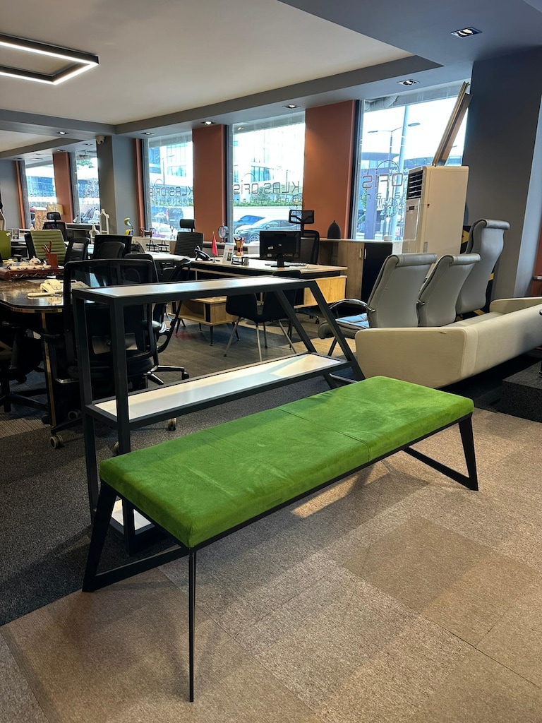 KLAS OFİS ÜSKÜDAR YEŞİL RENK 3'LÜ BEKLEME KOLTUĞU - 4