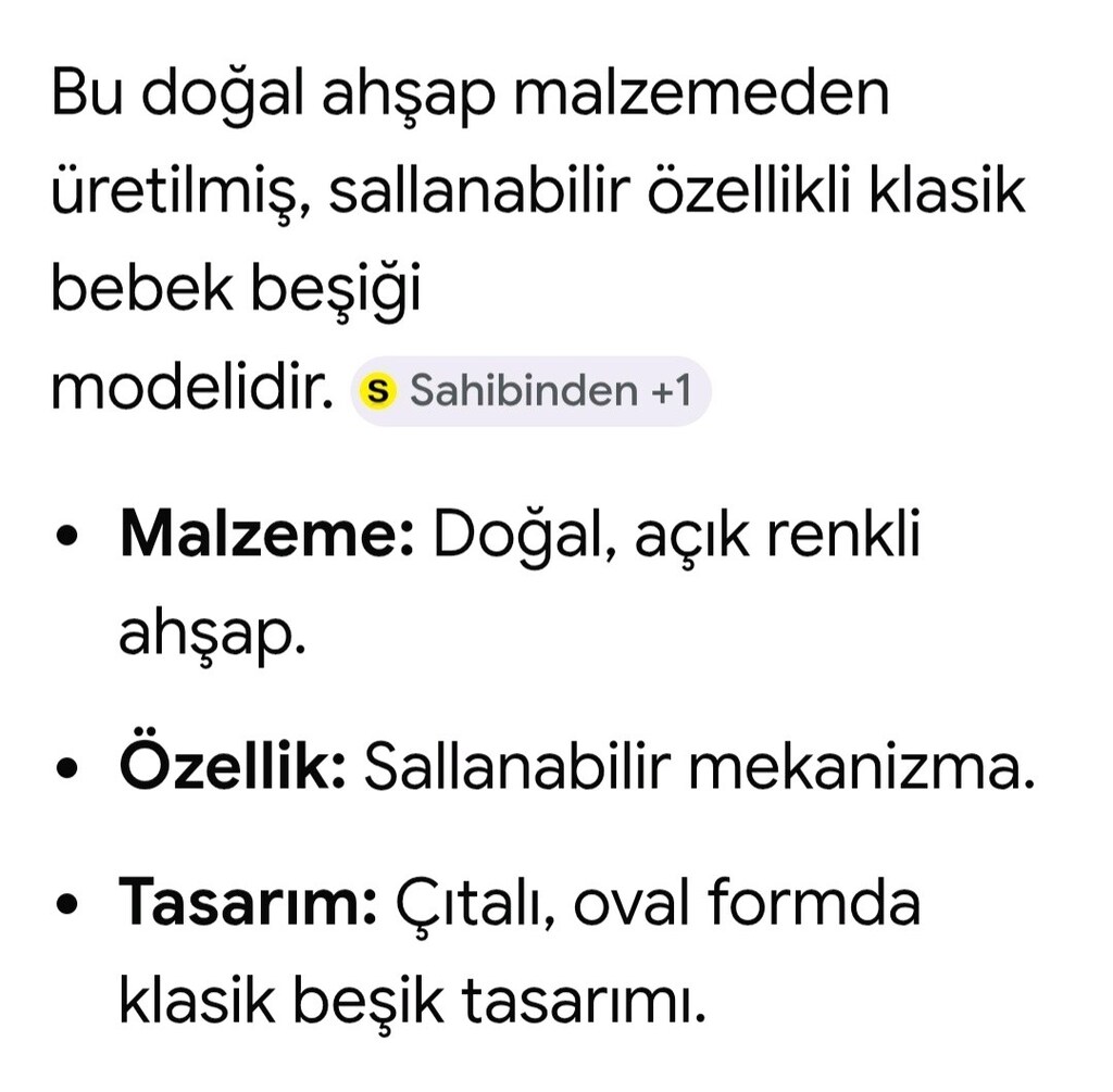 Cibinlikli Otantik ahşap sallanan beşik - 2