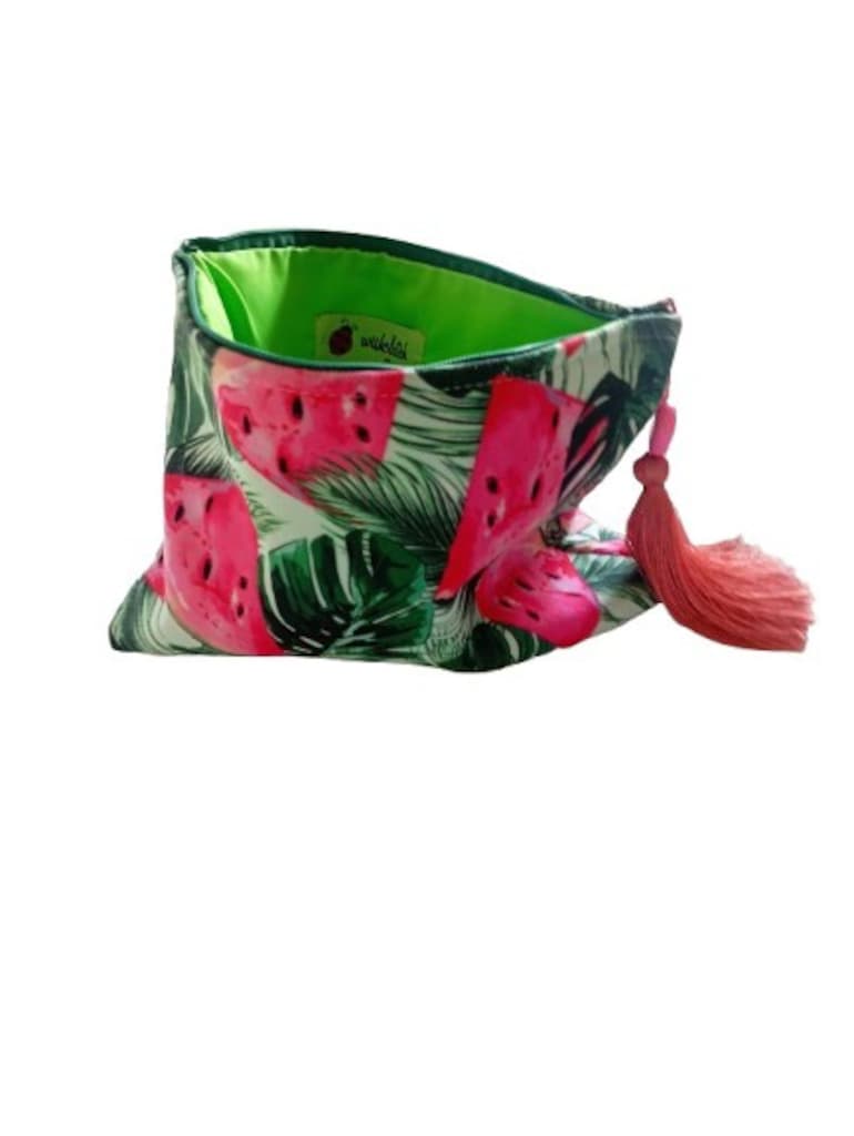 Wishclutch Karpuz Desenli Tropikal Clutch Çanta - 5