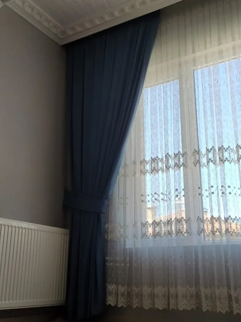 Tül perde iki fon iki de çekyat örtüsü - 2