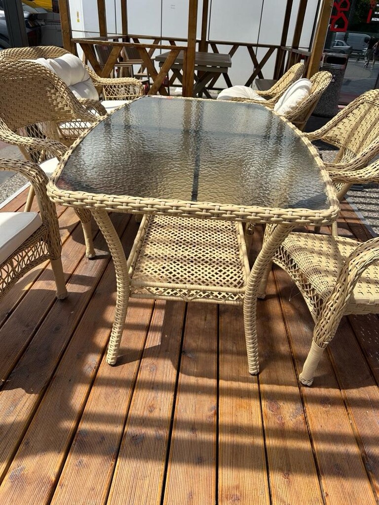 çok temiz bahçe takımı 4 sandalye bir masasa - 19