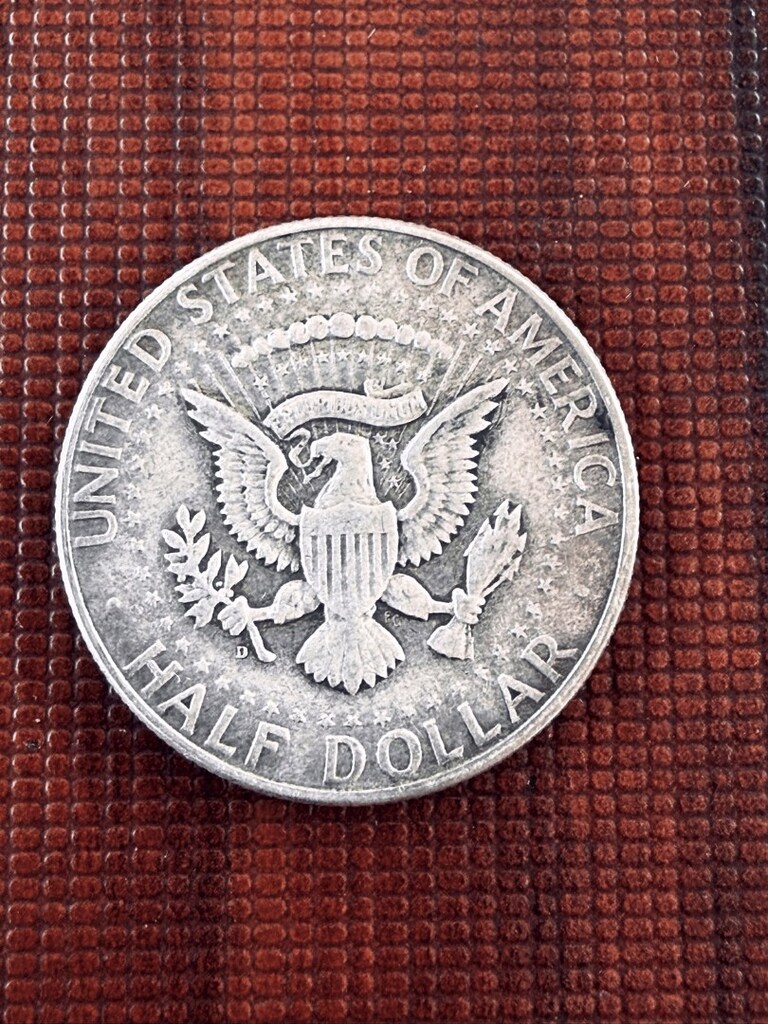 madeni 1964 baskı ABD yarım dolari(Half Dollar) - 2