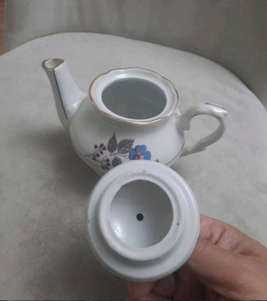 kütahya porselen Çiçek Desenli Çaydanlık demlik - 2