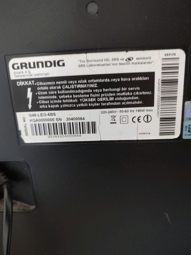 grundig tv ama yan tarafı biraz kararma var117 ekran kendinden uydulu - 6