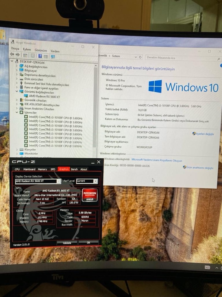 i3 10. Nesil —Rx 5600xt Gaming Kasa 16 ram - 6