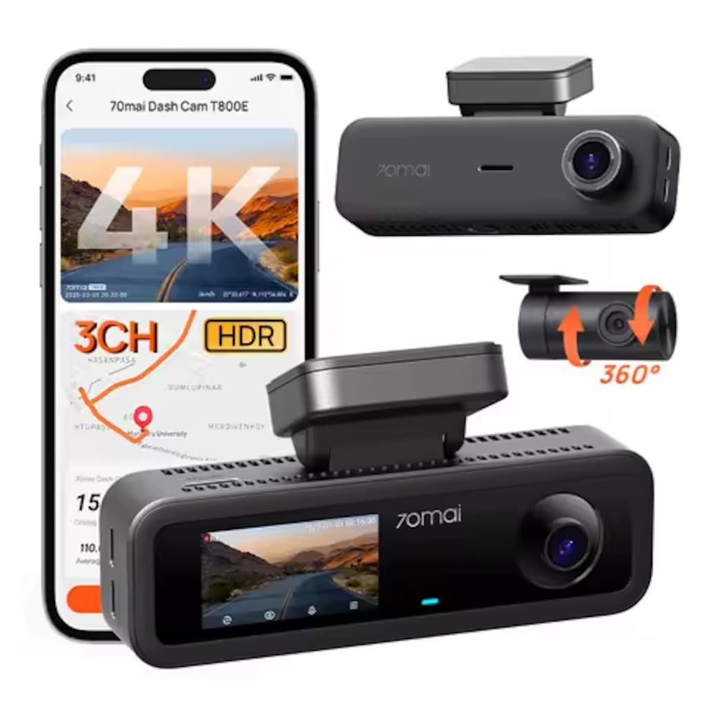 70mai T800E 3 Kanallı Ön Arka İç Mekan Kamera + UP03 Park Modu Kiti - 3