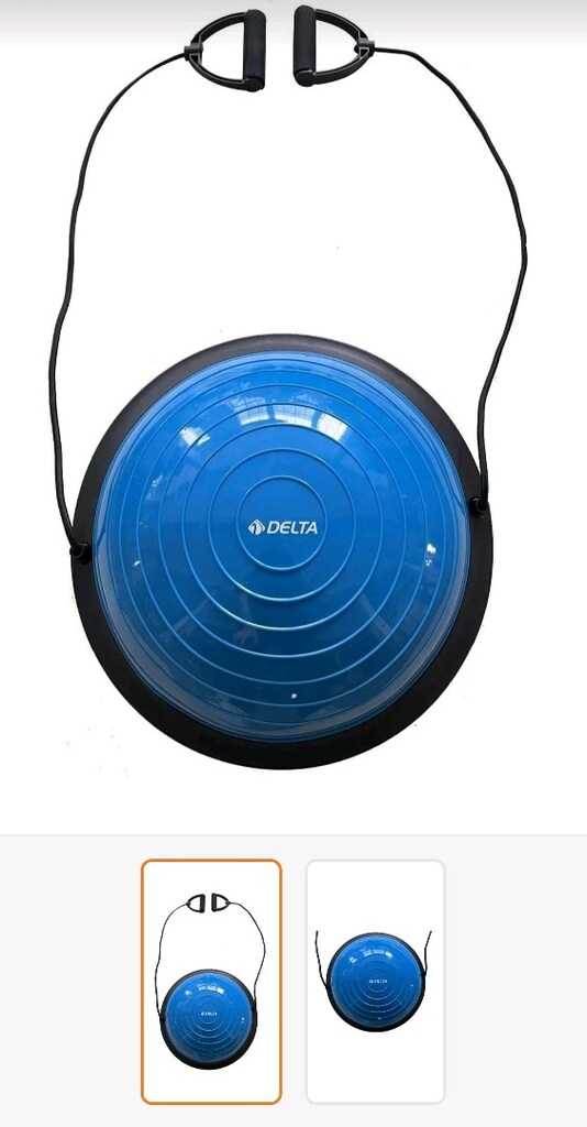 Pilates Denge Topu Denge Aleti (Mavi) 46 cm Bosu Topu - 4