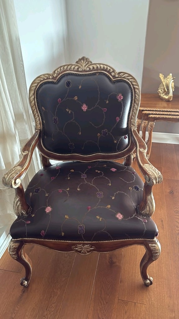 Vintage Oymali Varaklı Salon Takımi - 7