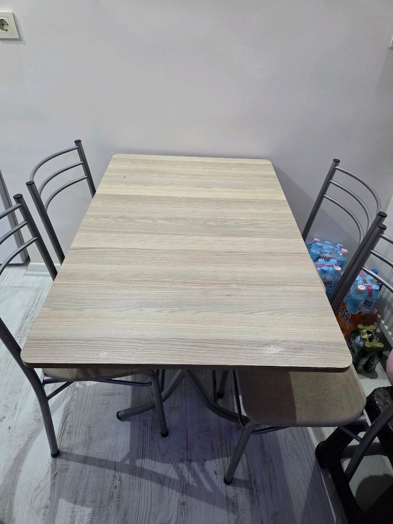 Açık Ahşap Mutfak Masa Takımı / 4 Sandalyeli Yemek Masası - 2