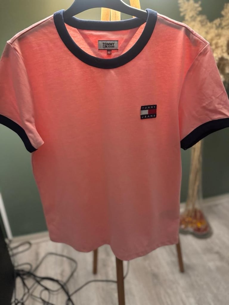 tommy pembe üst bluz tişört sıfır ürün - 3