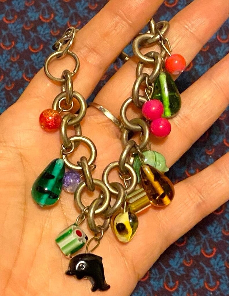 Vintage Murano Cam Charm’lı Çelik Bileklik - 2