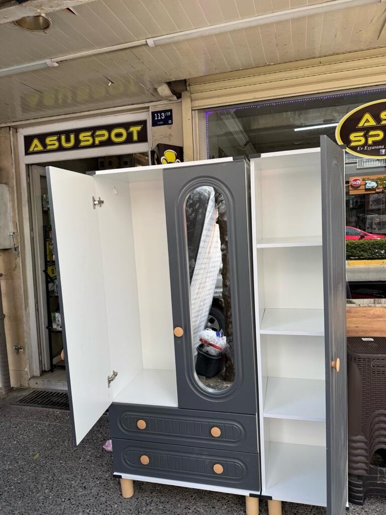 üç kapaklı elbise dolabı - 3