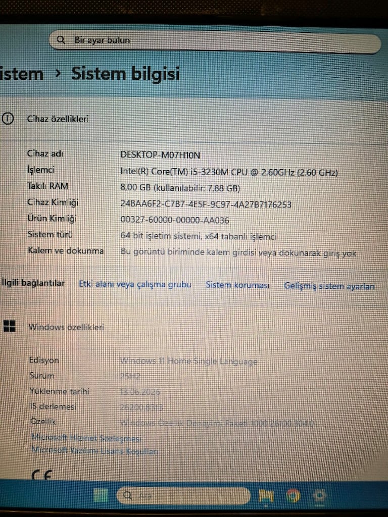 Laptop SAMSUNG i5 İşlemci 240GB SSD 8GB Ram Pili Sağlam - 5